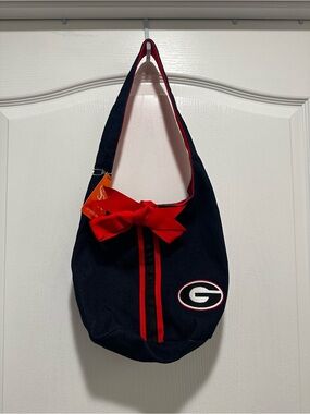 Georgia Bulldogs Blue Denim Shoulder Bag